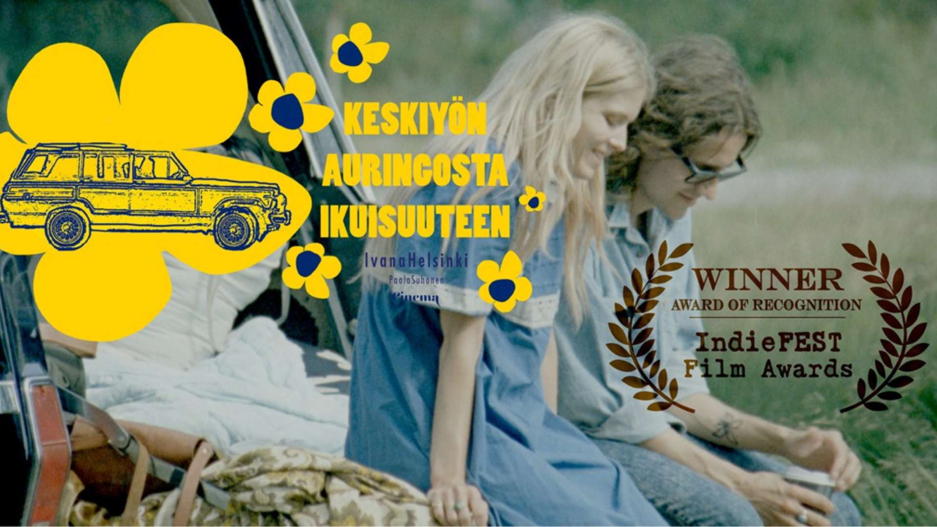 nuoripari kesällä, vintagetyylinen väritys