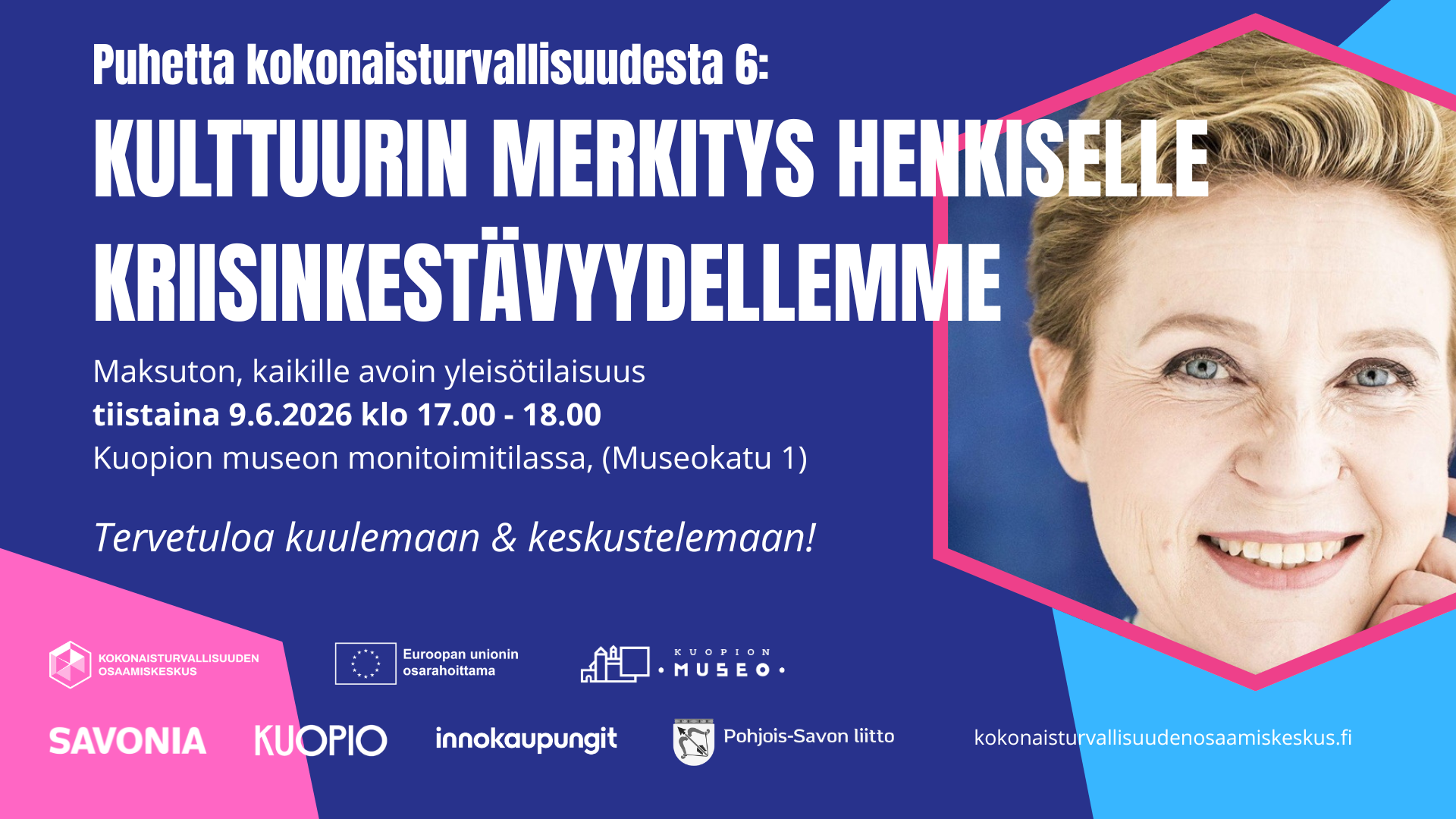 Kirjailija Sirpa Kähkösen kasvokuva